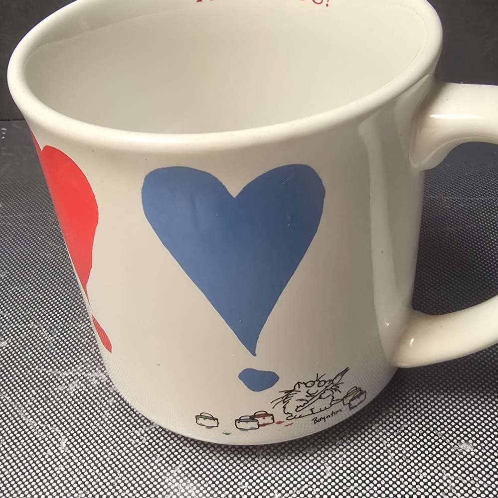 Sandra Boynton Colorful Heart Design I Love You Mug Like New